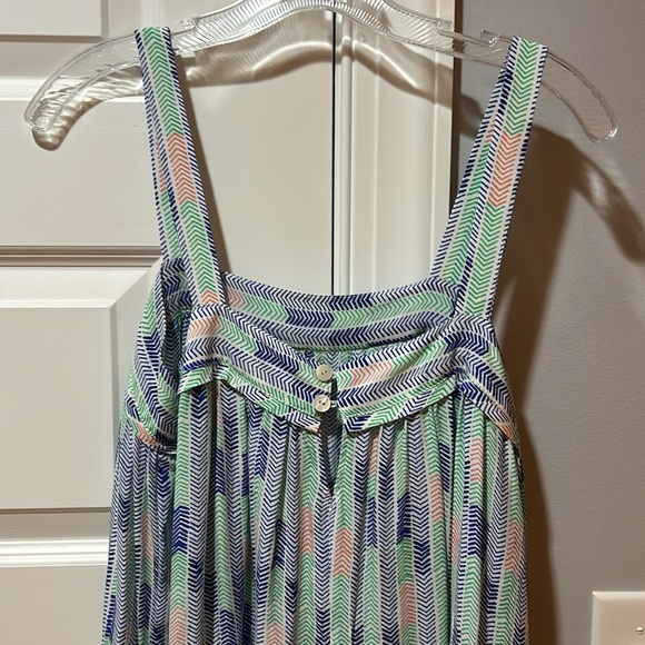 Lemlem Gigi Silk Herringbone Sweepy Tiered Maxi Dress Size Medium - Picture 5 of 5